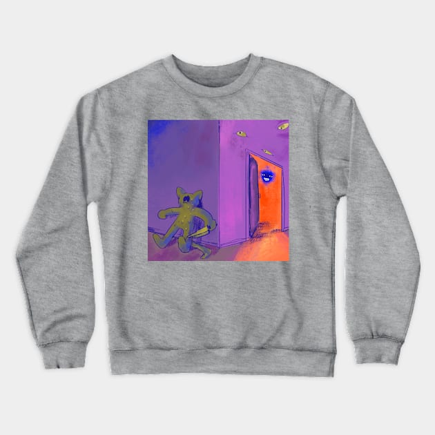 hallway creep Crewneck Sweatshirt by KITTYFROGS